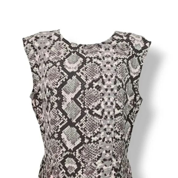 Leith Pale Pink Snakeskin Animal Print Sheath Dress Size Small - Picture 4 of 10
